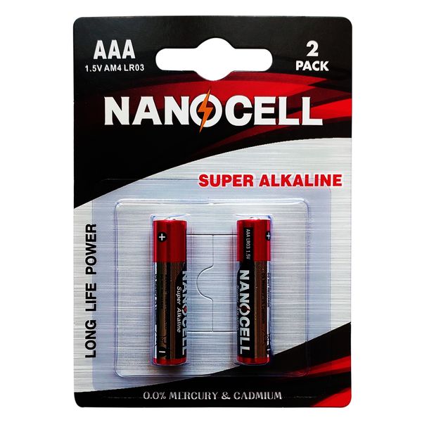 باتری نیم قلمی نانوسل مدل ALK-2 بسته دو عددی