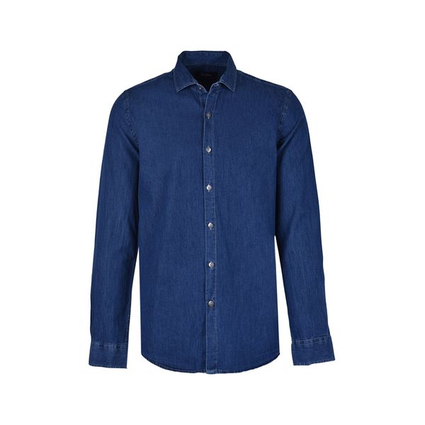 پیراهن آستین بلند مردانه بادی اسپینر مدل 5543 کد 1 رنگ آبی