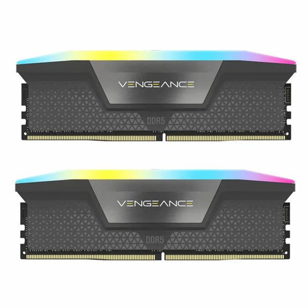 رم دسکتاپ DDR5 دو کاناله 5200 مگاهرتز CL40 کورسیر مدل VENGEANCE RGB ظرفیت 64 گیگابایت