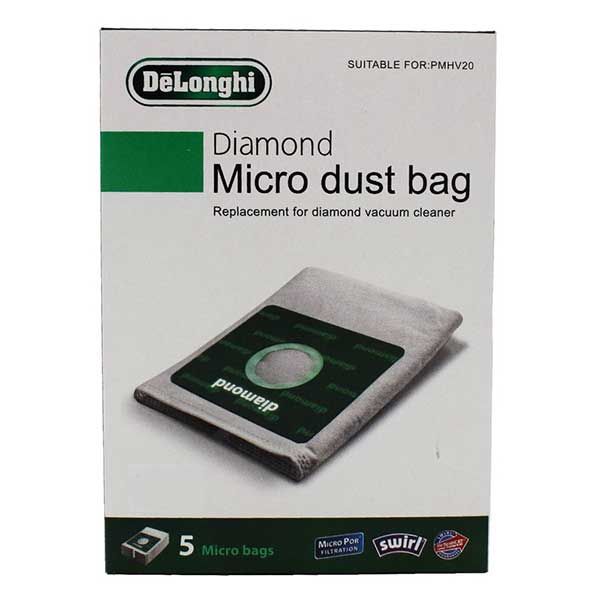 پاکت جاروبرقی دلونگی مدل Diamond Micro مناسب برای جاروبرقی دلونگی و دیاموند بسته پنج عددی