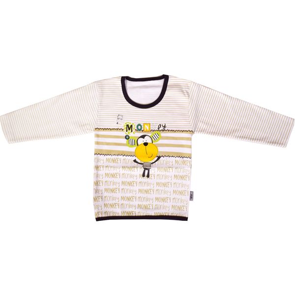 تی شرت آستین بلند نوزادی تاپ لاین طرح میمون کد 003sm