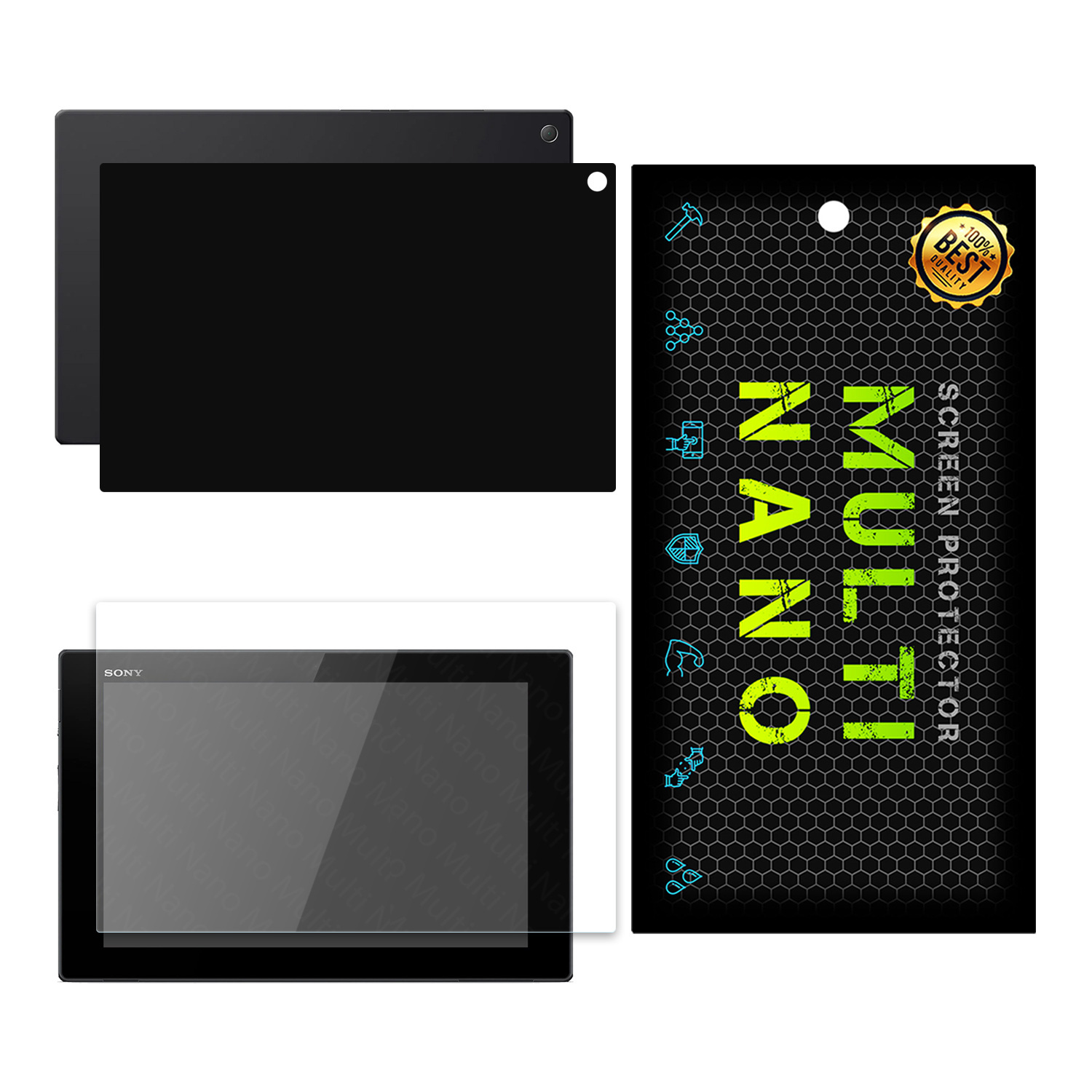 برچسب پوششی مولتی نانو مدل X-F1M-S مناسب برای تبلت سونی Xperia Z 2013 به همراه محافظ صفحه نمایش