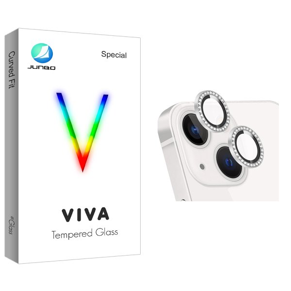 محافظ لنز دوربین جانبو مدل Viva رینگی نگین دار مناسب برای گوشی موبایل اپل iPhone 14