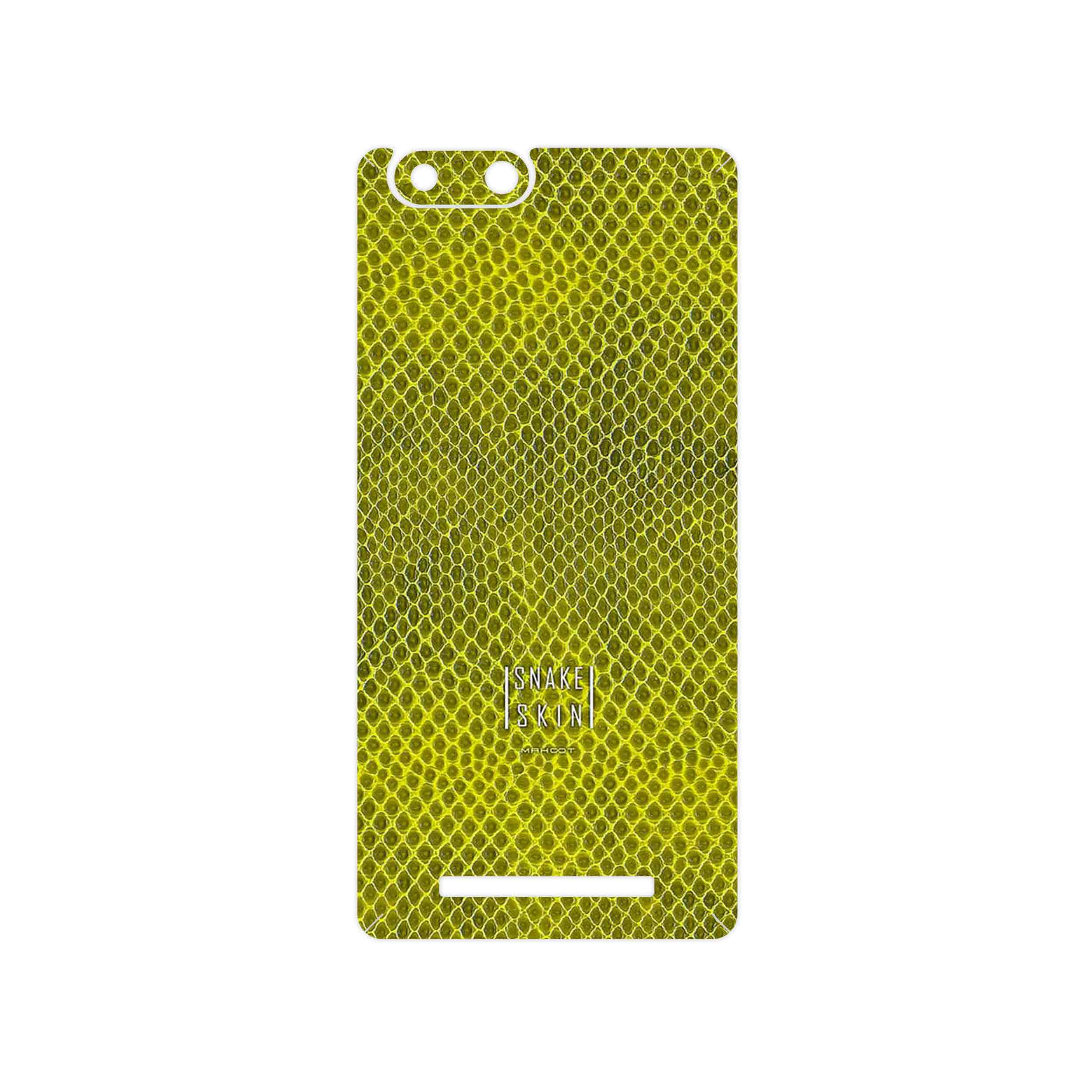 برچسب پوششی ماهوت مدل Yellow Snake Skin مناسب برای گوشی موبایل جی ال ایکس Pars