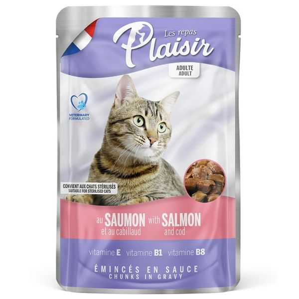 غذای پوچ گربه پلازیر مدل SALMON وزن 100 گرم