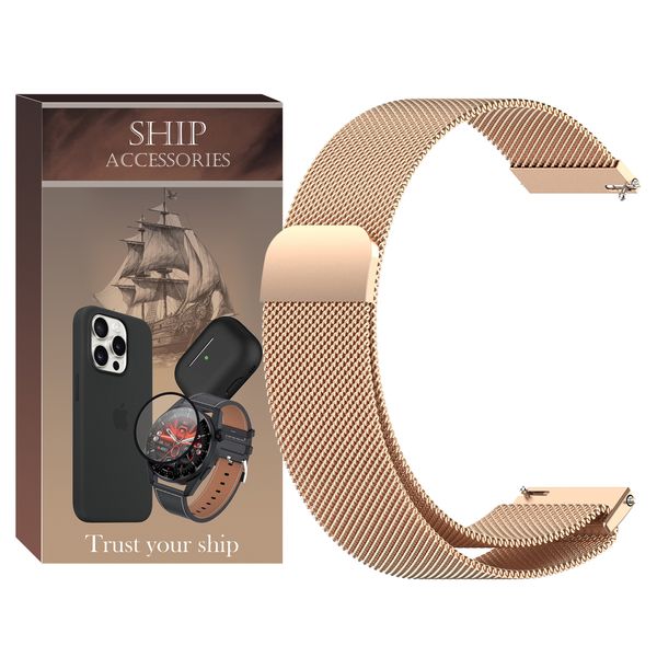 بند شیپ مدل Milanese SH مناسب برای ساعت هوشمند سامسونگ Galaxy Watch 4/5/6/7/FE سایز 40/43/44/46/47 میلی متری