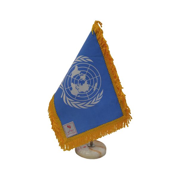 پرچم رومیزی ایران اسکرین طرح پرچم سازمان ملل مدل 20442