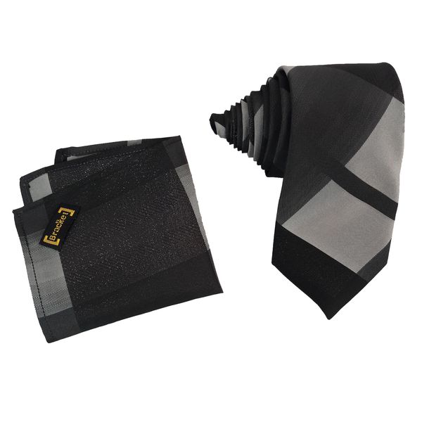 ست کراوات و دستمال جیب مردانه براکت مدل SA201