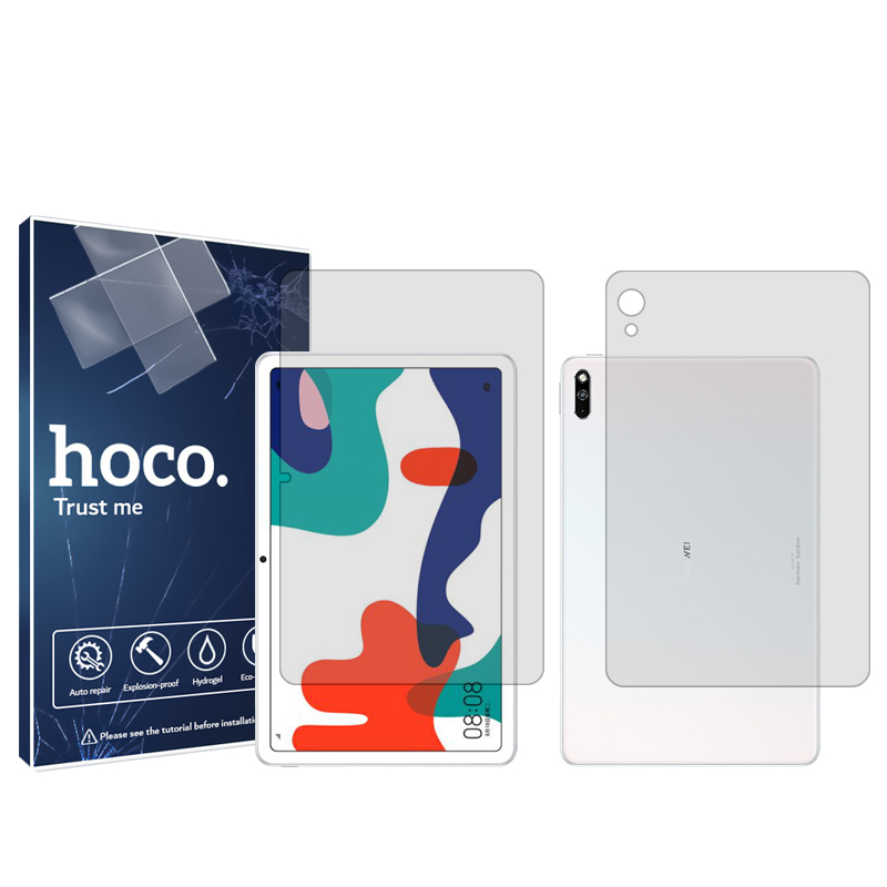 محافظ صفحه نمایش شفاف هوکو مدل HyGEL مناسب برای تبلت هوآوی MediaPad 10.4 به همراه محافظ پشت تبلت 