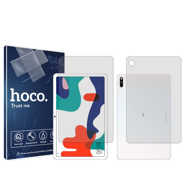 محافظ صفحه نمایش شفاف هوکو مدل HyGEL مناسب برای تبلت هوآوی MediaPad 10.4 به همراه محافظ پشت تبلت 