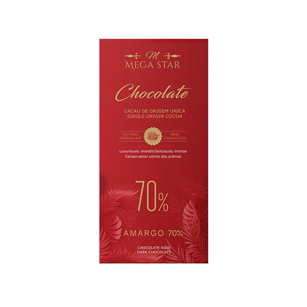 شکلات تخته ای تلخ 70 درصد مگا استار - 100 گرم