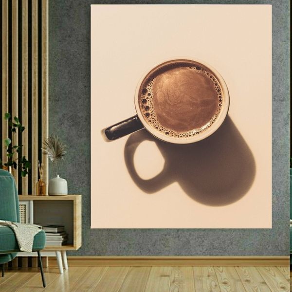  تابلو بوم طرح قهوه مدل لاته کد BR331
