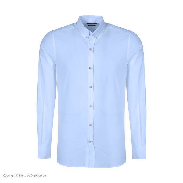 پیراهن آستین بلند مردانه ال سی وایکیکی مدل 0SA013Z8-J0M-BLUE
