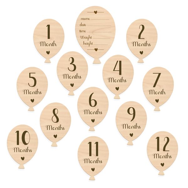 استیکر و تابلو نوزاد مدل بادکنکی مجموعه 13 عددی