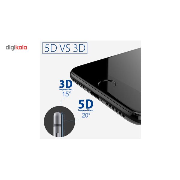 محافظ صفحه نمایش تمام چسب شیشه ای مدل 5D مناسب برای گوشی اپل آیفون 6 پلاس/ 6s پلاس