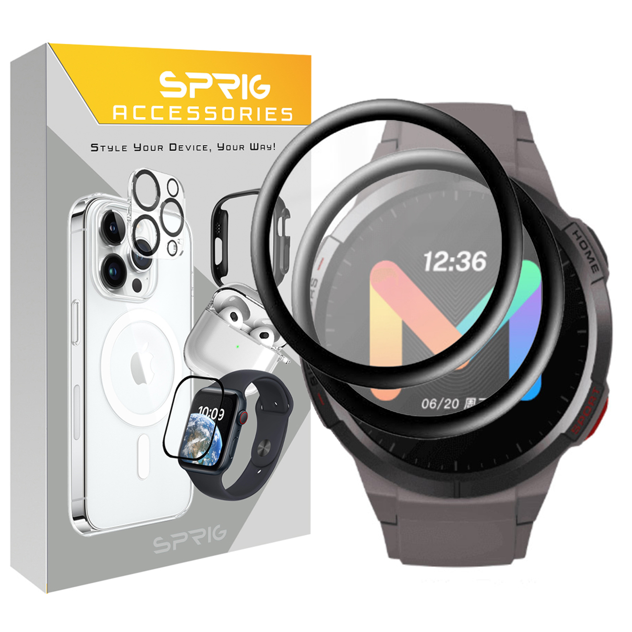 محافظ صفحه نمایش نانو اسپریگ مدل Pmma-SPG مناسب برای ساعت هوشمند میبرو GS بسته دو عددی