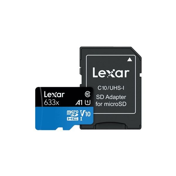 کارت حافظه microSDXC لکسار مدل 633X کلاس 10 استاندارد UHS-I سرعت 100MBps ظرفیت 128 گیگابایت به همراه آداپتور SD