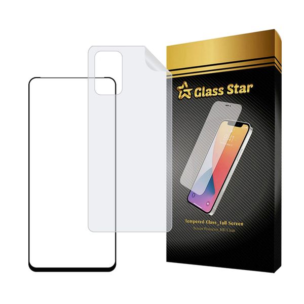 محافظ صفحه نمایش سرامیکی شفاف گلس استار مدل CERAMICNANOST مناسب برای گوشی موبایل سامسونگ Galaxy A71 4G / Galaxy A71 5G به همراه محافظ پشت گوشی هیدروژل