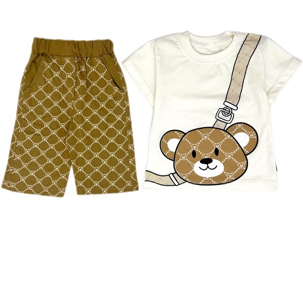 ست تی شرت و شلوارک بچگانه مدل خرس