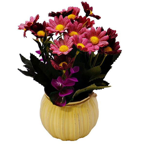 گلدان به همراه گل مصنوعی ایرسا مدل ceramic-7