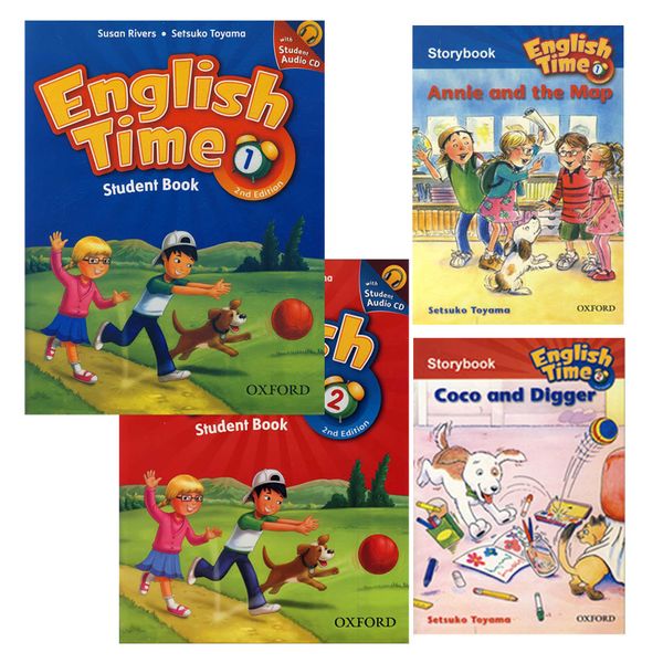 کتاب English Time 1 And 2 اثر جمعی از نویسندگان انتشارات الوندپویان چهارجلدی