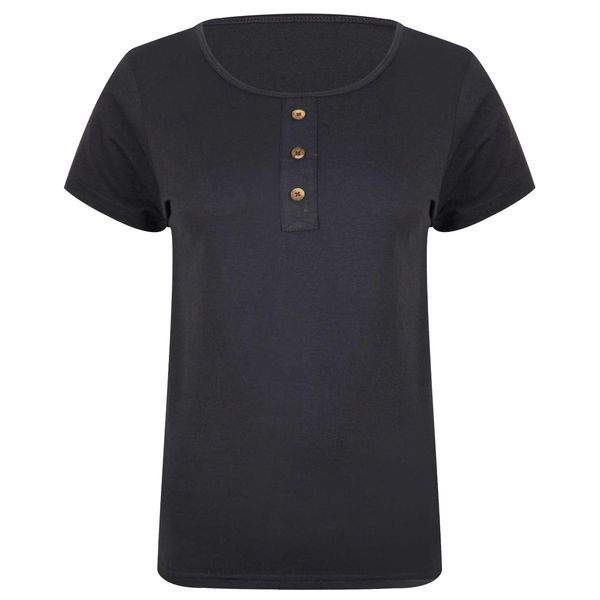 تی شرت آستین کوتاه زنانه کانتکس مدل 249010756 نخ پنبه رنگ نوک مدادی