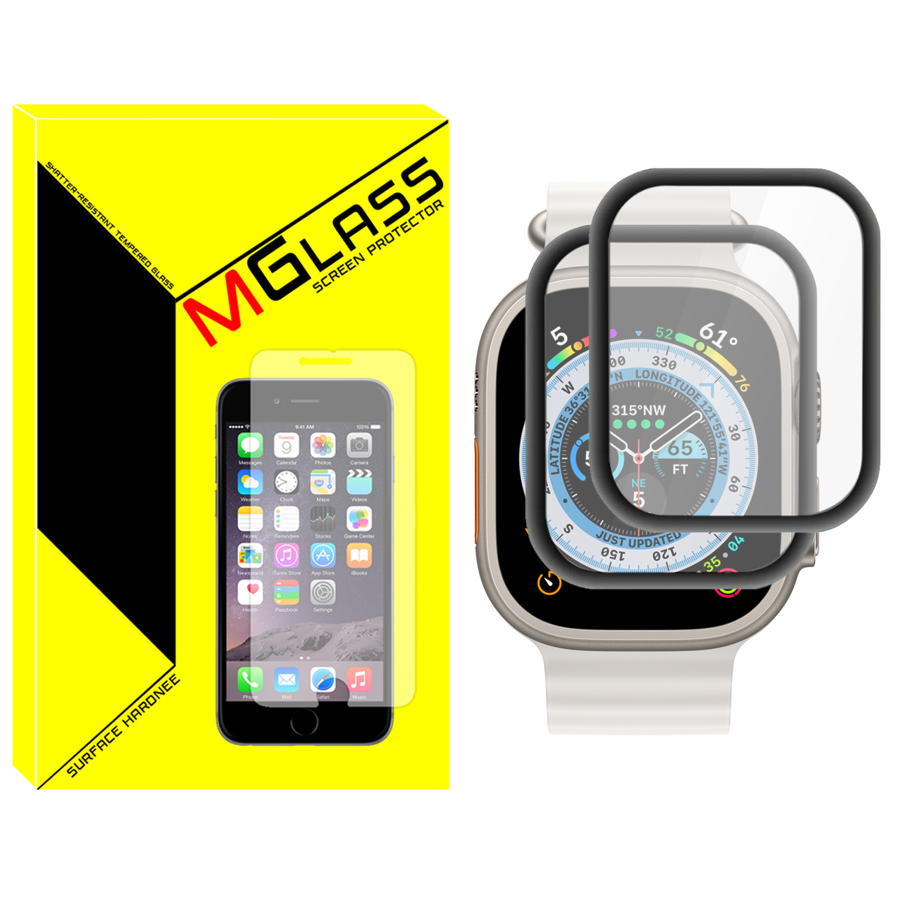 محافظ صفحه نمایش نانو ام‌گلس مدل Pmma-MG مناسب برای ساعت هوشمند بلک تایم MX9 Ultra 2 بسته دو عددی