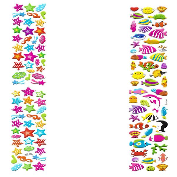 استیکر کودک طرح ستاره و جانوران دریا کد Aru111 مجموعه 2 عددی 