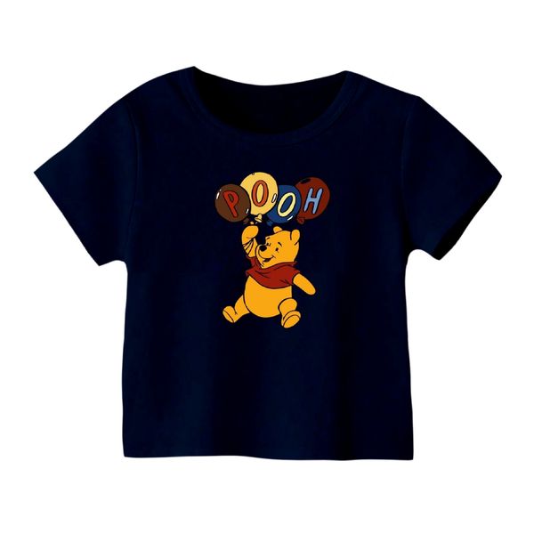 تی شرت آستین کوتاه بچگانه مدل پو کد ۱۶ رنگ سورمه ای