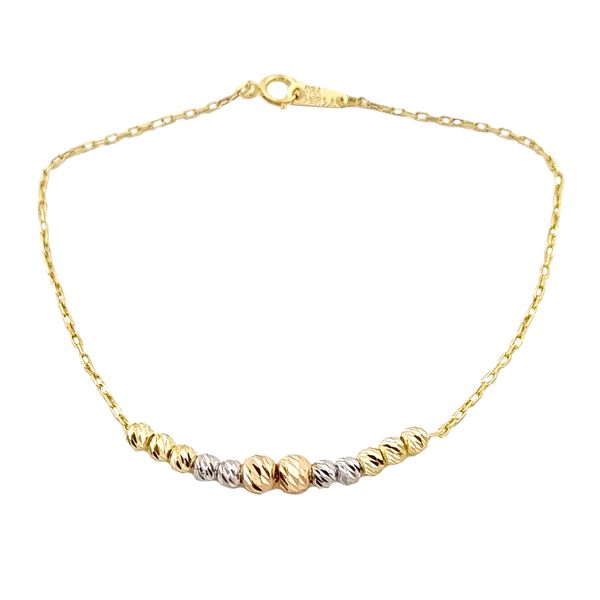 دستبند طلا 18 عیار زنانه سین سان مدل گوی SN1533