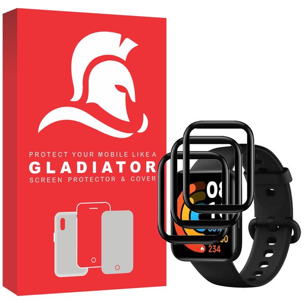  محافظ صفحه نمایش گلادیاتور مدل GWP3000 مناسب برای ساعت هوشمند شیائومی Redmi Watch 2 بسته سه عددی