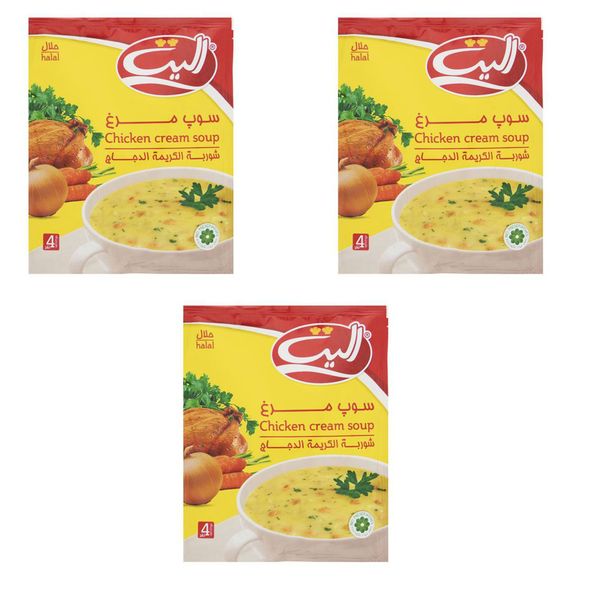 سوپ نیمه آماده مرغ الیت - 61 گرم بسته 3 عددی