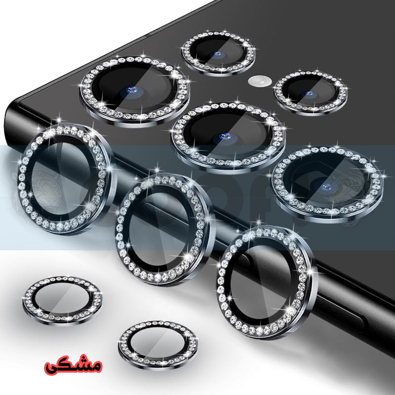 محافظ لنز دوربین گوف مدل Diamond Ring Metal مناسب برای گوشی موبایل سامسونگ Galaxy S24 Ultra 5G