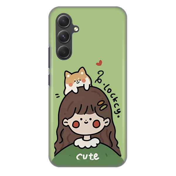 کاور طرح دختر و گربه کد DIMO-026 مناسب برای گوشی موبایل سامسونگ Galaxy A54