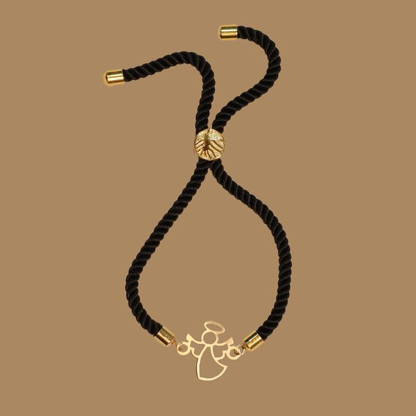 دستبند طلا 18 عیار زنانه آمانژ مدل فرشته کد D9602