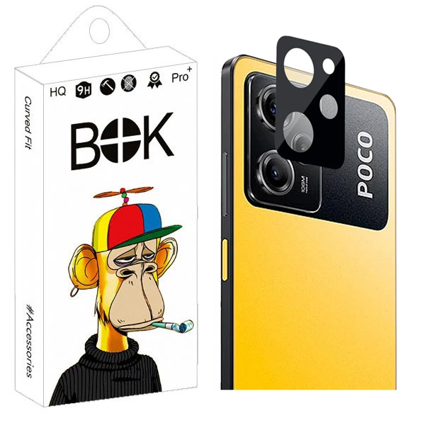 محافظ لنز دوربین بوک مدل 3D-9H مناسب برای گوشی موبایل شیائومی Poco X5 Pro