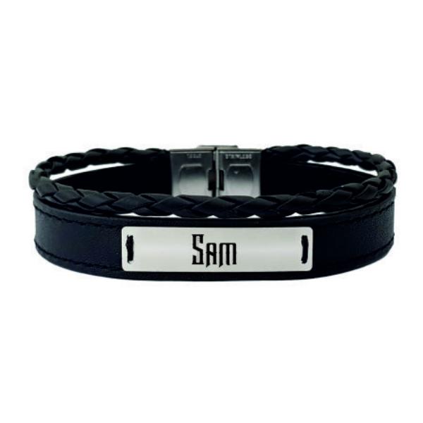 دستبند نقره مردانه ترمه 1 مدل سام کد 285 DCHN