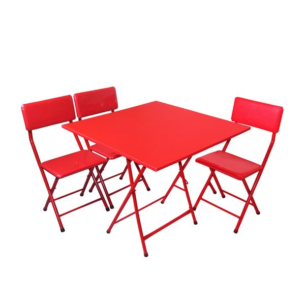 میز و صندلی ناهار خوری 3 نفره میزیمو مدل تاشو کد 9357