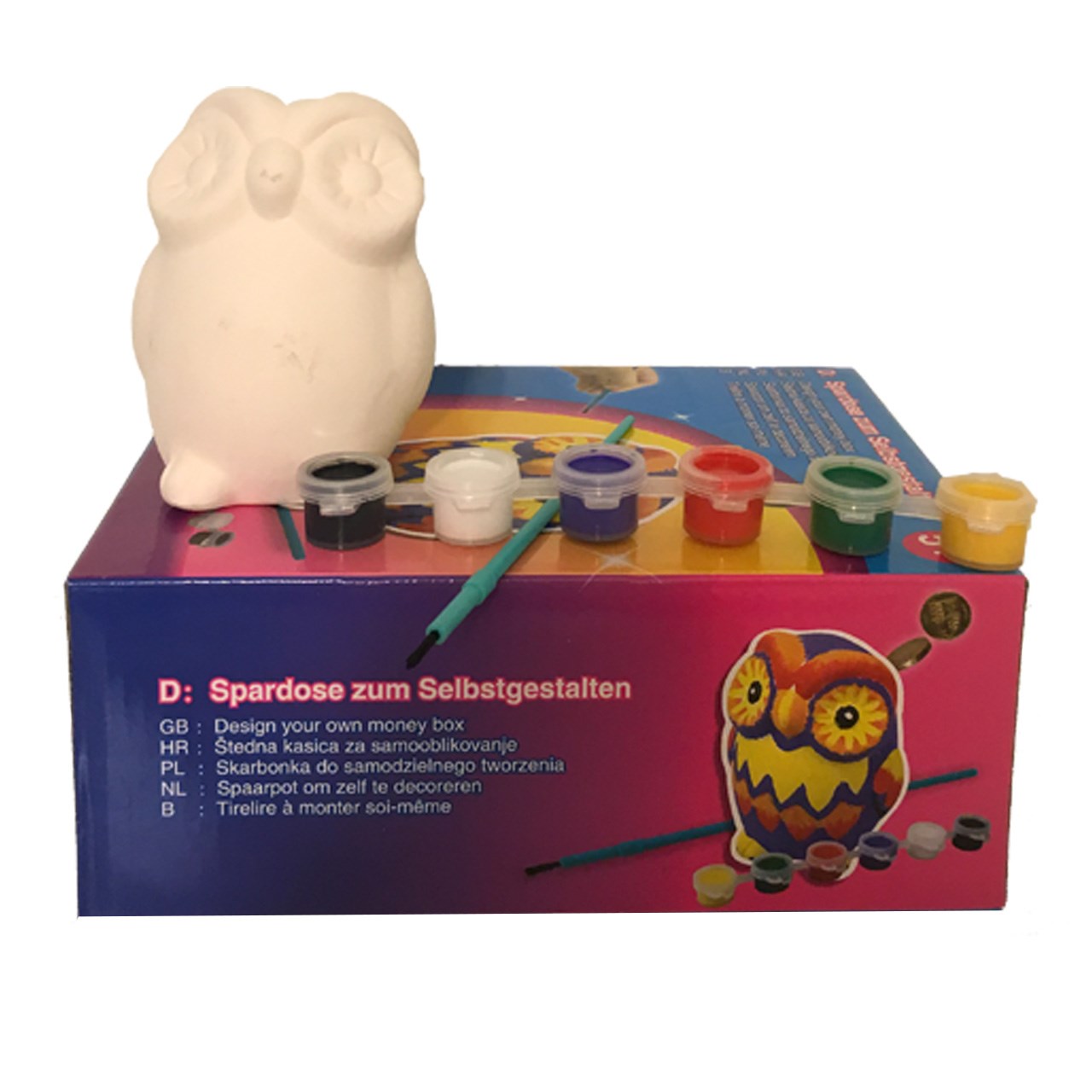 جعبه رنگ آمیزی سفال بانیبو مدل Owl