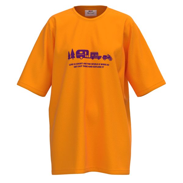 تی شرت لانگ آستین کوتاه زنانه برساد مدل E701 رنگ نارنجی
