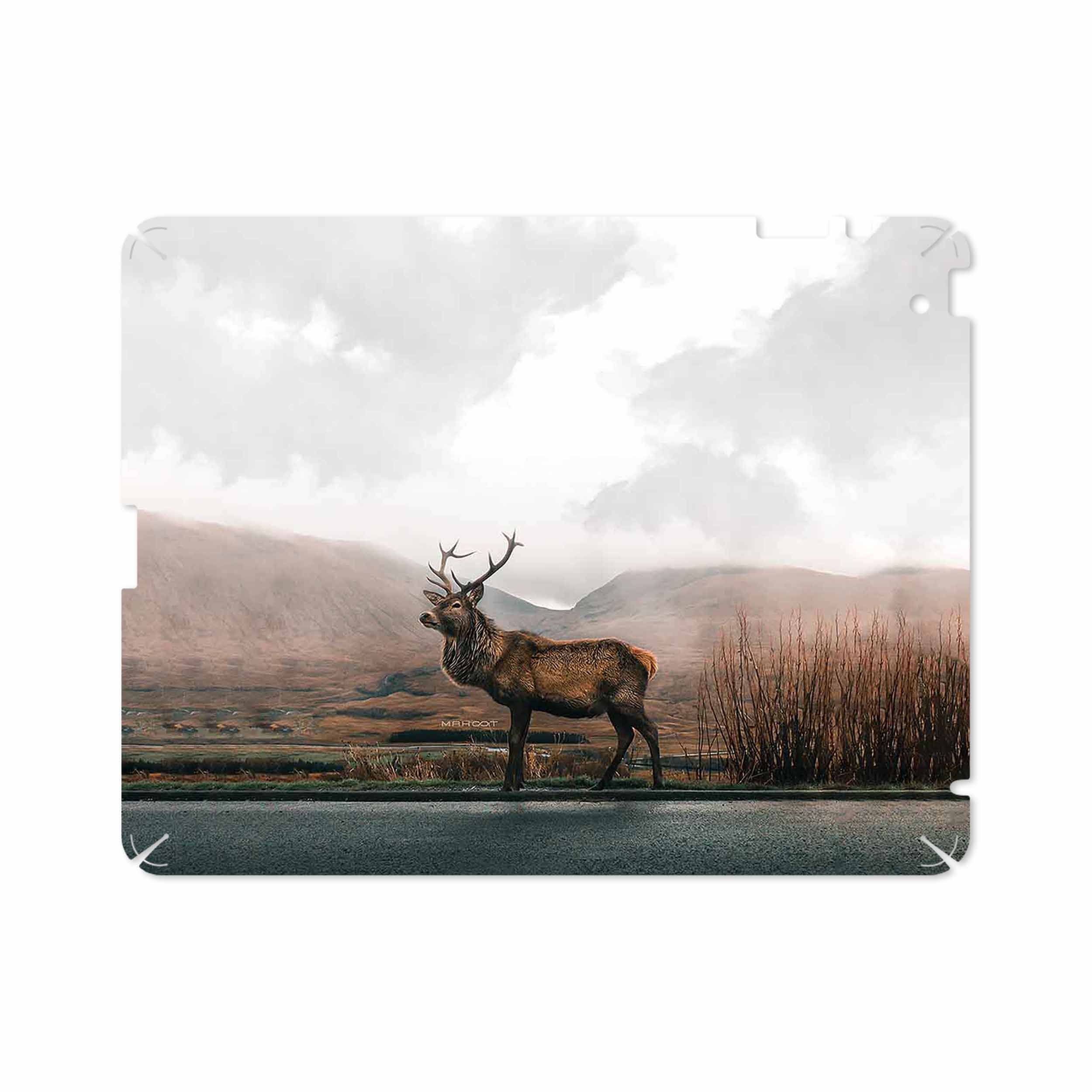 برچسب پوششی ماهوت مدل Horned Deer مناسب برای تبلت اپل iPad 2 2011 A1396