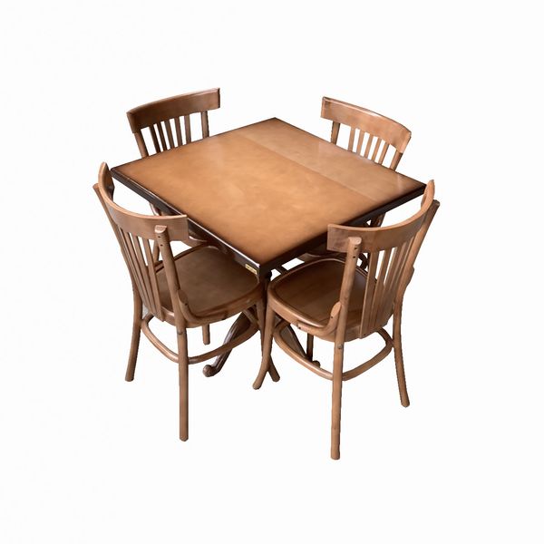 میز و صندلی ناهارخوری 4 نفره اسپرسان چوب مدل sm89