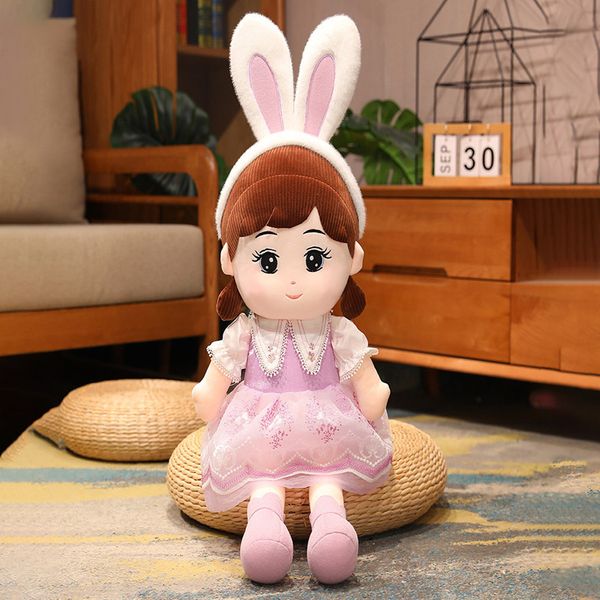 عروسک مدل دختر تل خرگوشی کد DB20 ارتفاع 50 سانتی‌متر