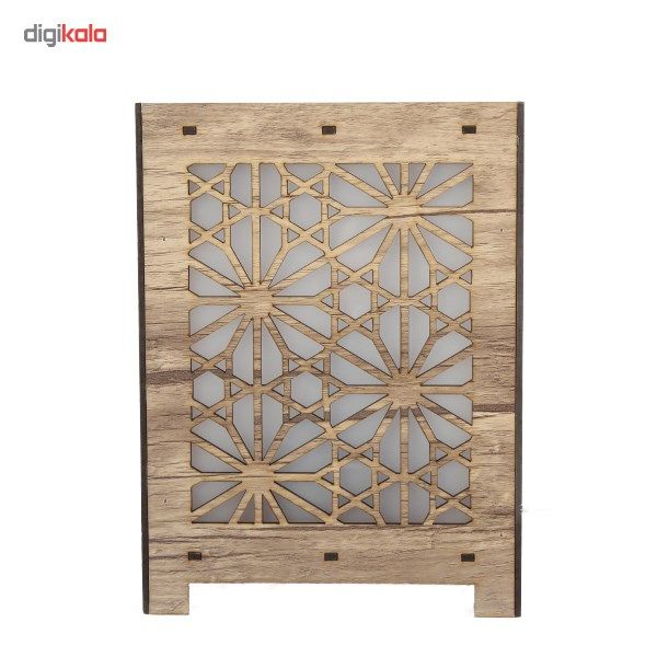 آباژور چوبی گالری آناهید طرح شش ضلعی سایزکوچک کد 93020