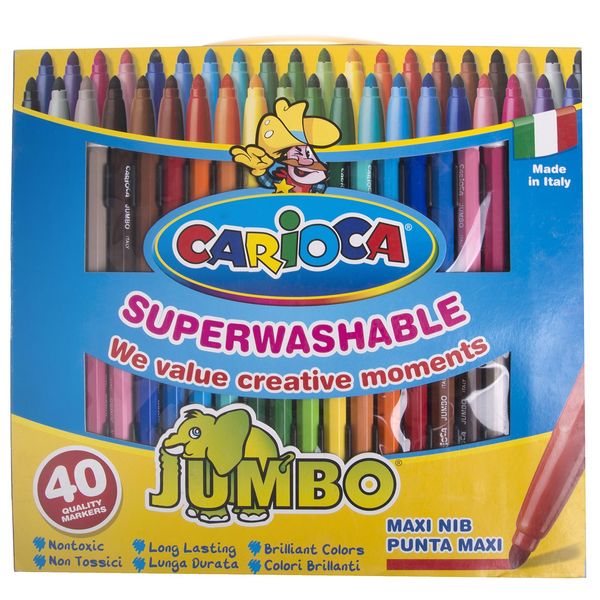 ماژیک رنگ آمیزی 40 رنگ کاریوکا مدل Jumbo
