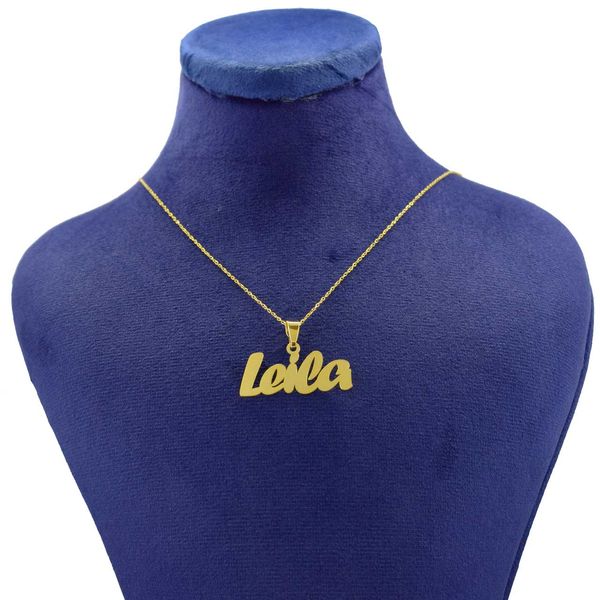 گردنبند طلا 18 عیار زنانه کانیار گالری طرح لیلا مدل NE102