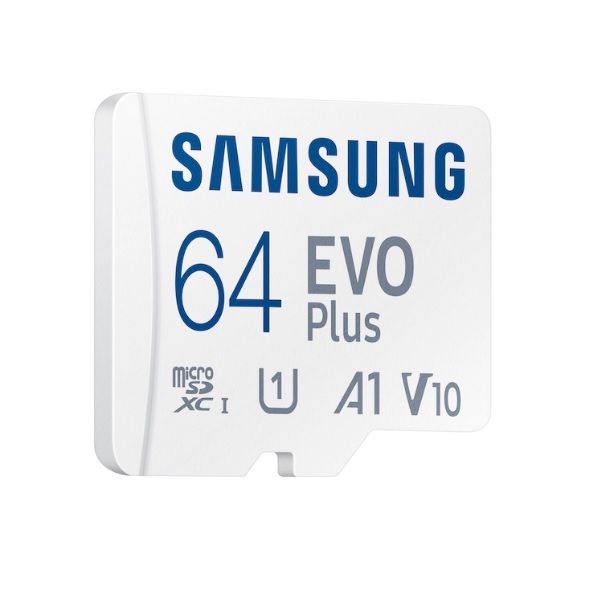 کارت حافظه microSDXC سامسونگ مدل  Evo Plus A1 V10 کلاس 10 استاندارد UHS-I U1 سرعت 130MBps به همراه آداپتور SD ظرفیت 64 گیگابایت