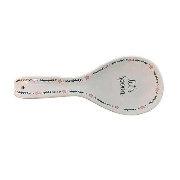 زیر قاشقی مدل سرامیکی طرح lets spoon