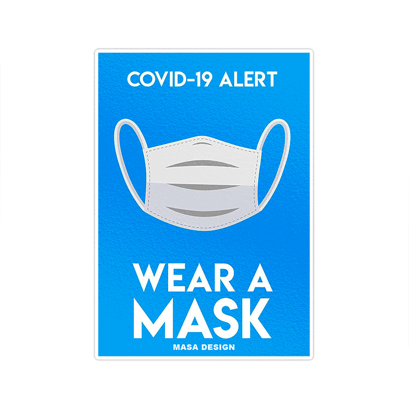 برچسب ایمنی ماسا دیزاین طرح ماسک بزنید مدل CV013