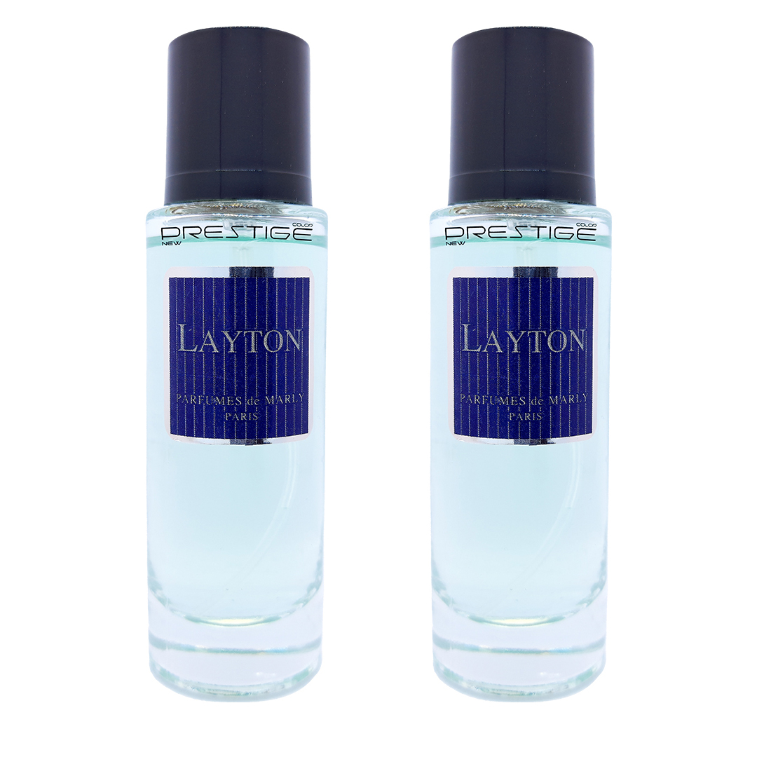 عطر جیبی نیو پرستیژ کالر مدل Parfums de Marly Layton حجم 35 میلی‌لیتر بسته 2 عددی